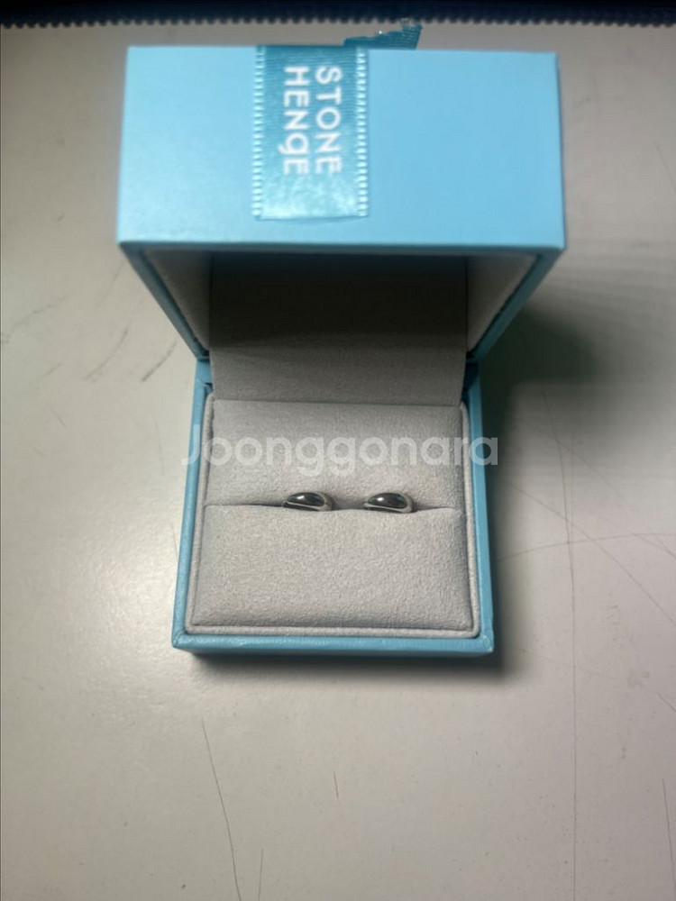 스톤헨지 화이트골드 주문제작 14k 원터치 귀걸이 u0--1