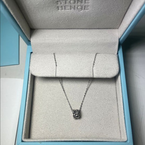 스톤헨지 화이트골드 브레이드 14k 목걸이 김지원 포카
