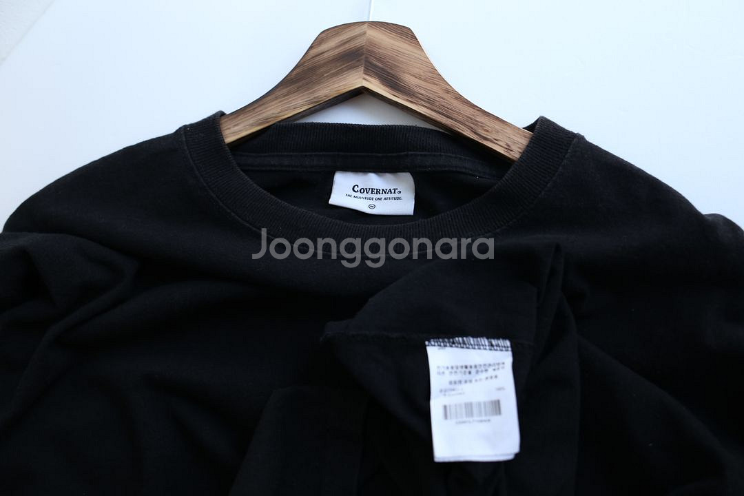 covernat 블랙 긴팔티셔츠 M사이즈--4