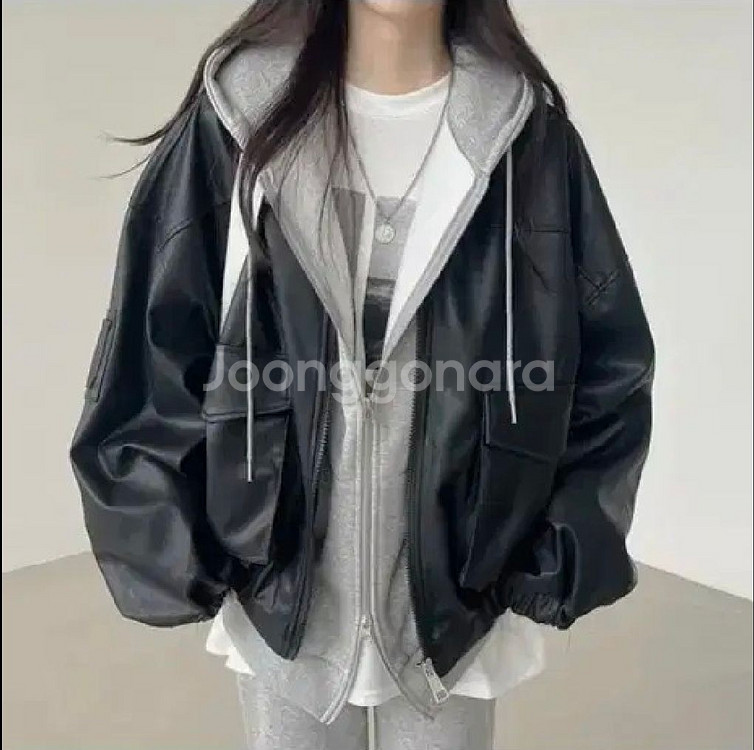 오버핏 항공점퍼 청자켓 패딩조끼--3