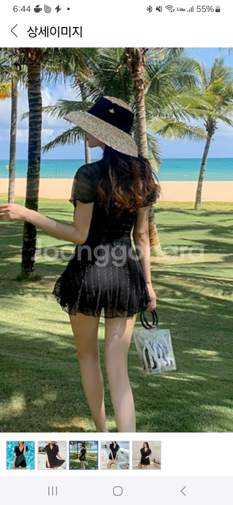 블랙 스윔 모노키니 체형커버 수영복 M--1