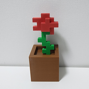 마인크래프트 화분? (비공식 굿즈, 3D 프린터 제작물