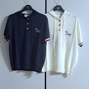 (S.M.L)THOM BROWNE 여성용 후드 니트 반