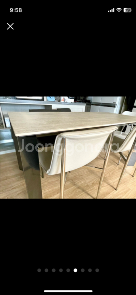 한샘 세라믹 테이블 식탁 의자 세트--6