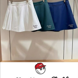 말본 골프 우먼 백로고 사이드 플리츠 스커트