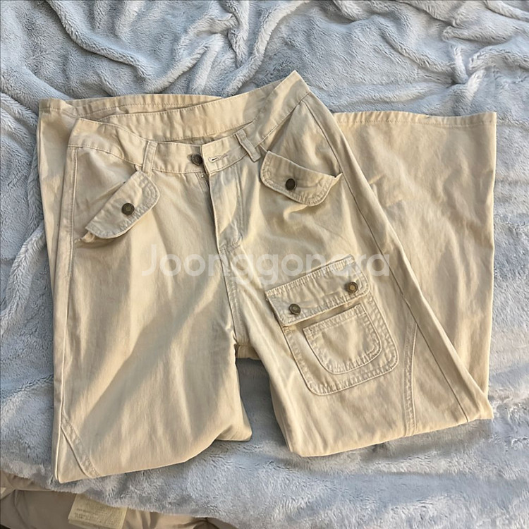 애니원모어 카고 코튼 포켓 부츠컷 팬츠 M--2