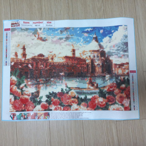 [완성품] 보석십자수 장미 궁전 30X40