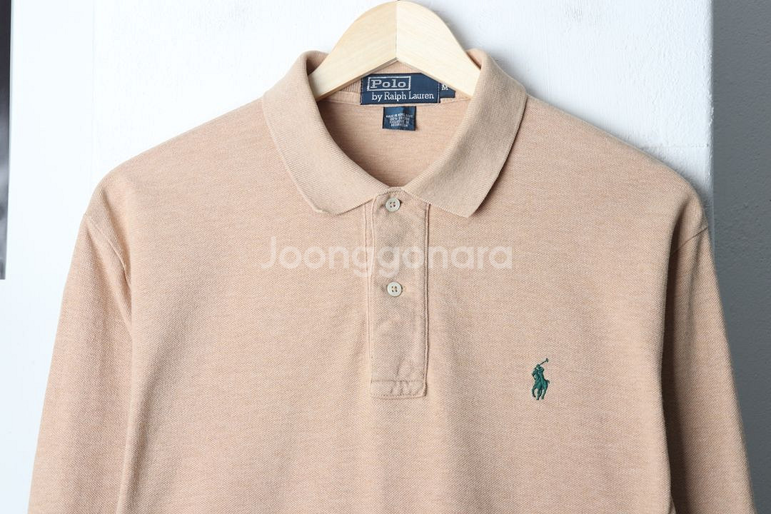 (M-2XL) 폴로 랄프로렌 카라 긴팔티셔츠 베이지--2