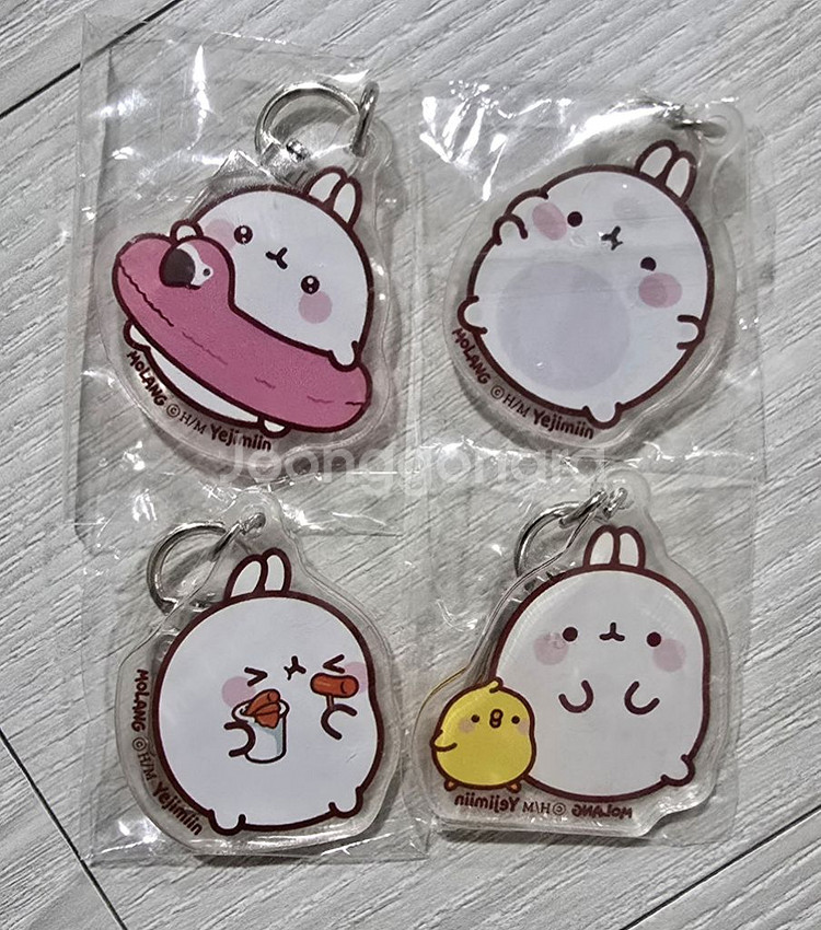 큐빅 여우 키링+몰랑이 키링--6