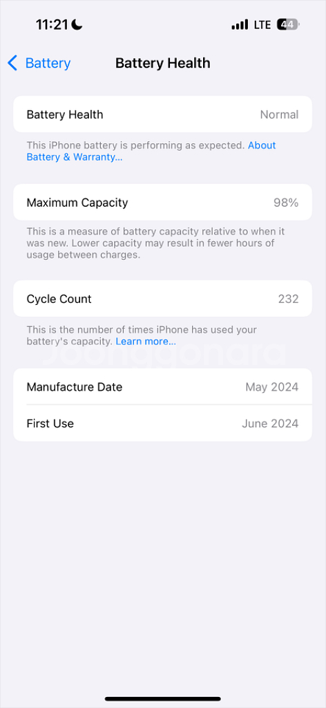 아이폰 15 블루티타늄 에플케어O--7