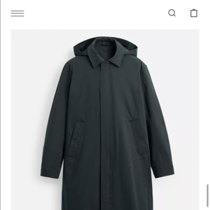 자라 탈부착 워터 리펠런트 파카후드
