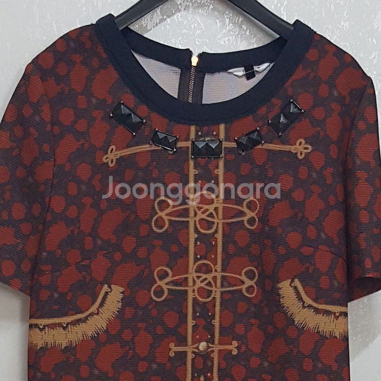 티렌 패턴 반팔탑--0