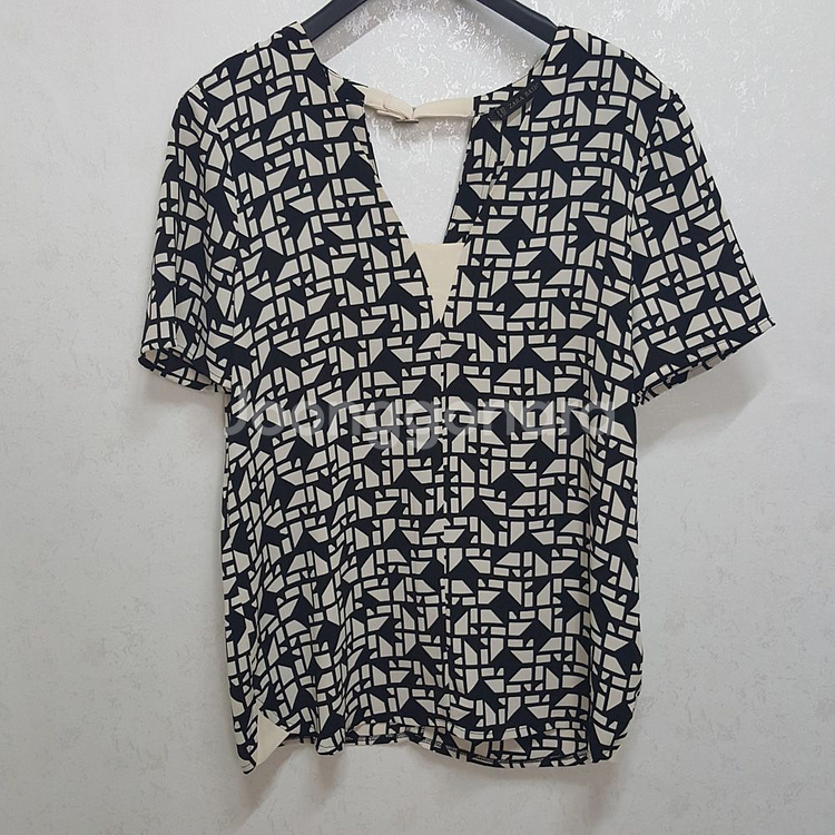 ZARA 자라 고급진 모자이크 패턴 반팔탑--1