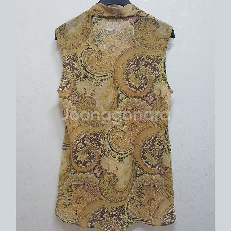 가격인하> NOVIASHIRT 페이즐리 민소매 블라우스--1