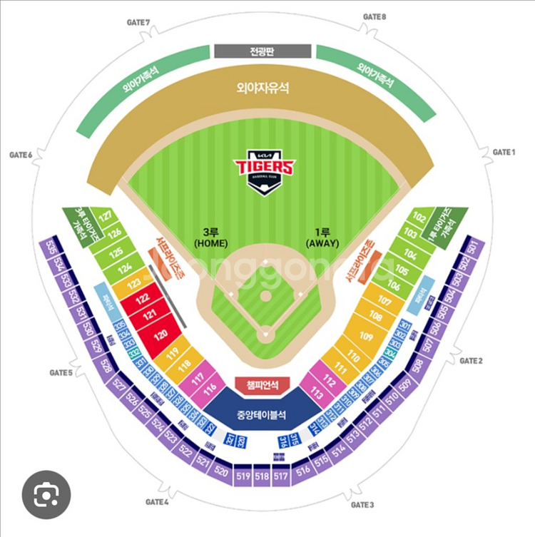 5.4(일) 한화 기아 3루 K5 124블럭 2/4연석--0