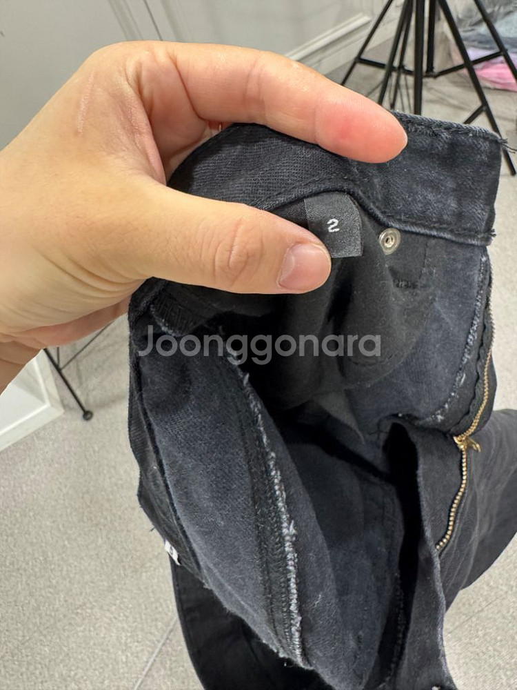 고걸 포켓 데님 블랙--7