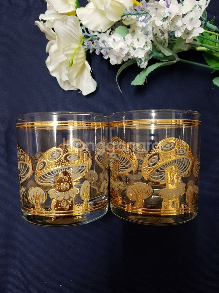 22kGold Culver Ltd 미국산 언더락 유리컵--0