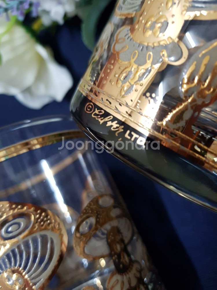 22kGold Culver Ltd 미국산 언더락 유리컵--3