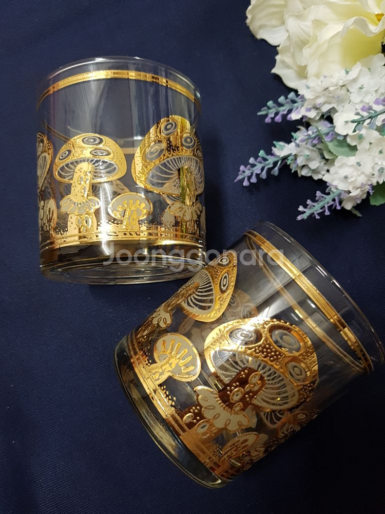 22kGold Culver Ltd 미국산 언더락 유리컵--1