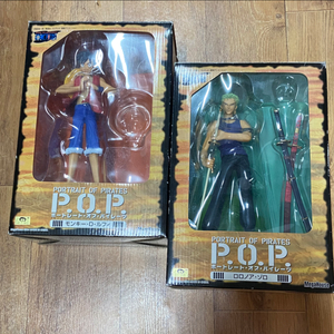 원피스 pop 초판 레어 루피 & 조로 메가하우스피규어