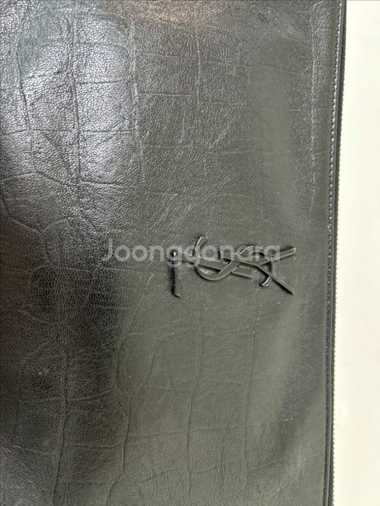 [급처] 생로랑 블랙 악어엠보 클러치백 풀세트--4