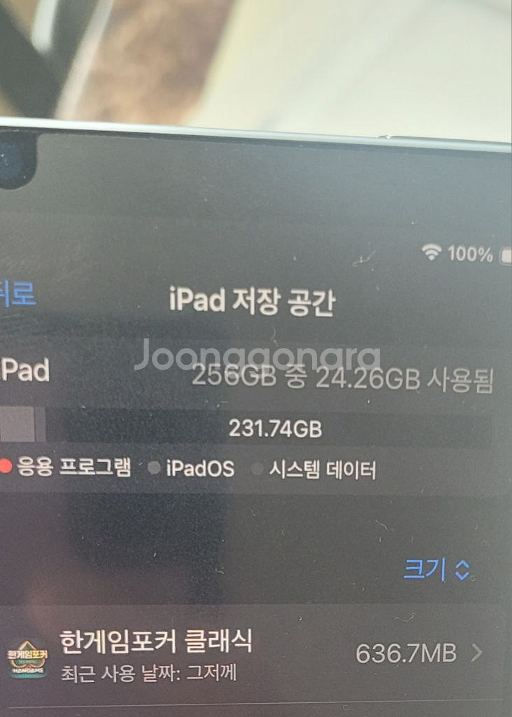 아이패드 미니 7세대 와이파이 블루 256GB S급--4