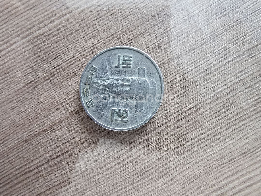 1977년 100원 동전--1