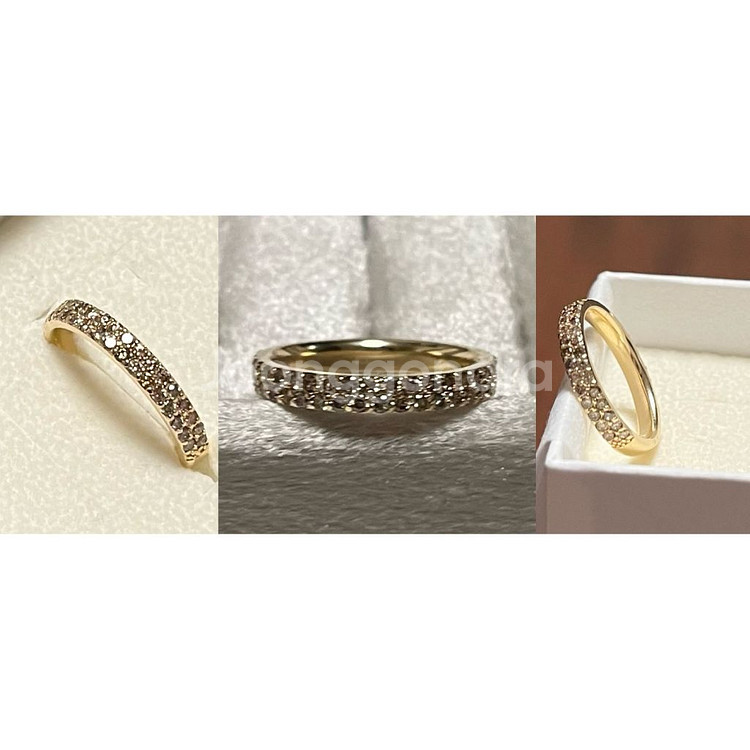 새상품) 14k 꼬냑다이아 반지--1