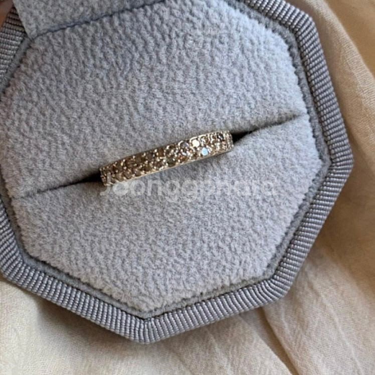 새상품) 14k 꼬냑다이아 반지--4
