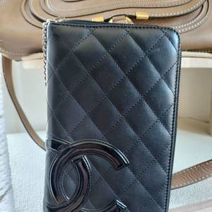 샤넬 정품 깜봉 지퍼라운드 장지갑 가방