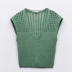 (새상품) ZARA 펀칭 니트티 S