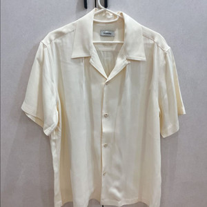 산드로 실크 반팔 셔츠 아이보리