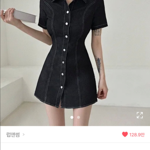 에이블리 여름 데님 원피스 새상품