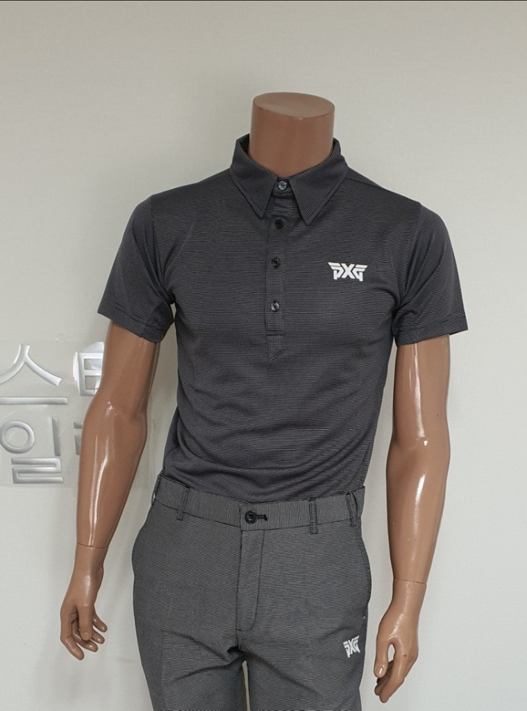 pxg 남자 골프 반팔 카라 티셔츠