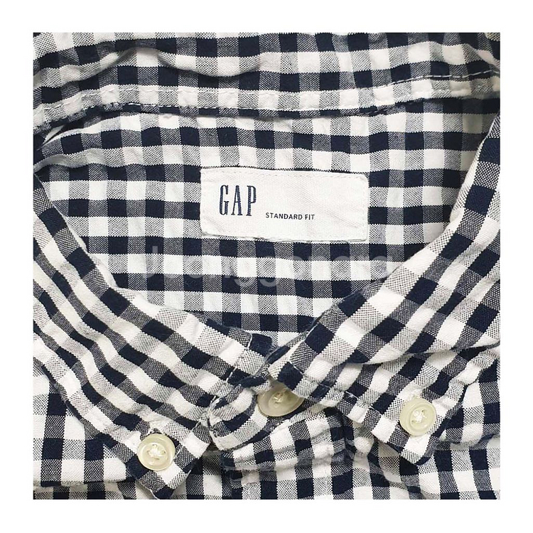 갭 GAP 체크 반팔 셔츠 남방 스탠다드핏 L 미착용--6