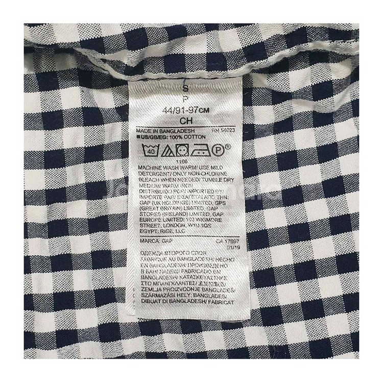 갭 GAP 체크 반팔 셔츠 남방 스탠다드핏 L 미착용--7