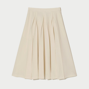 [킨더살몬] Pleats Midi Skirt Cream