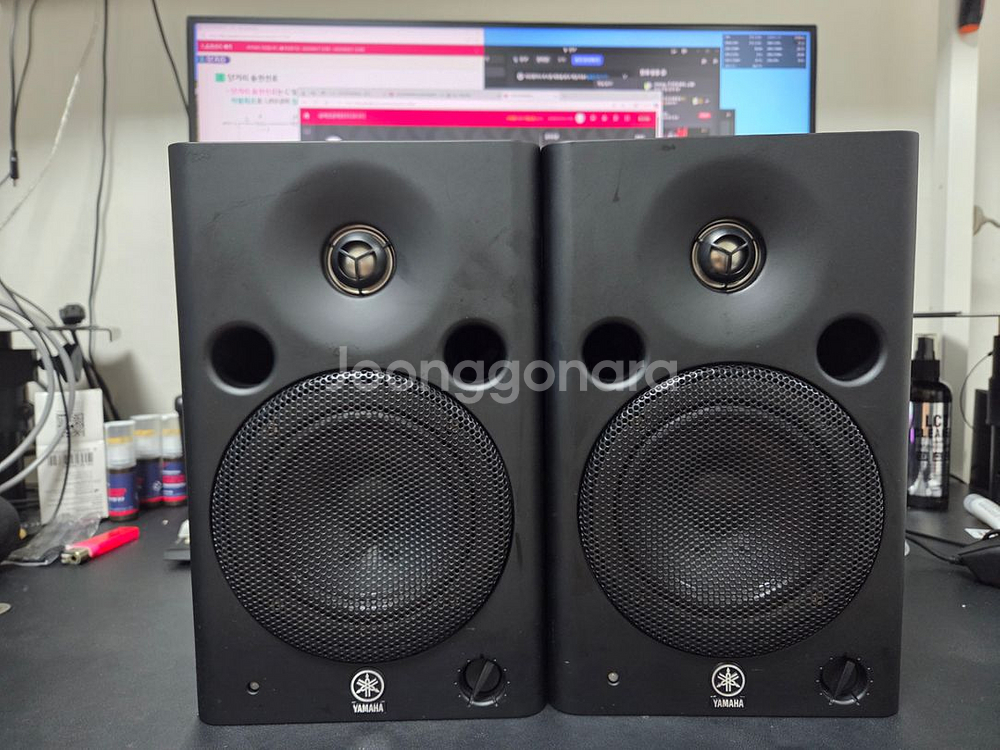야마하 msp5+ 스피커 스텐드 + xlr to 3.5--0