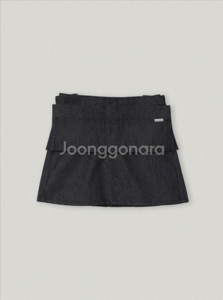 스무스무드 카이 에이프런 데님 스커트--0