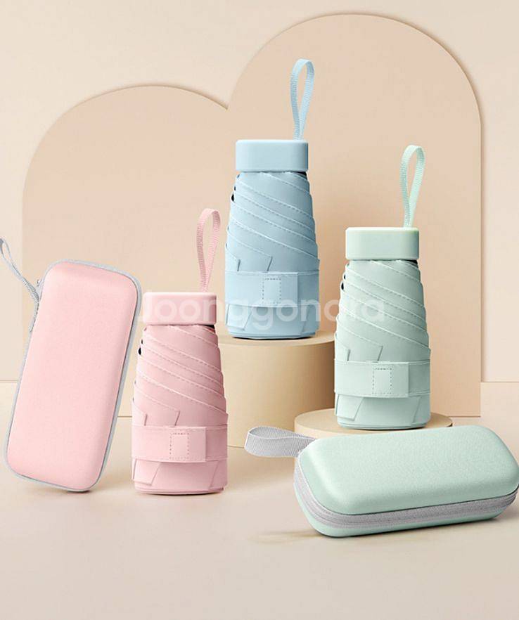 초경량 미니 양우산 양산 접이식 UV 차단 암막 우산--1