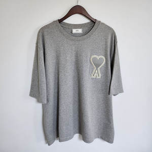 XL 아미 그레이 빅하트 자수 남성 반팔티 A20HJ1 이미지