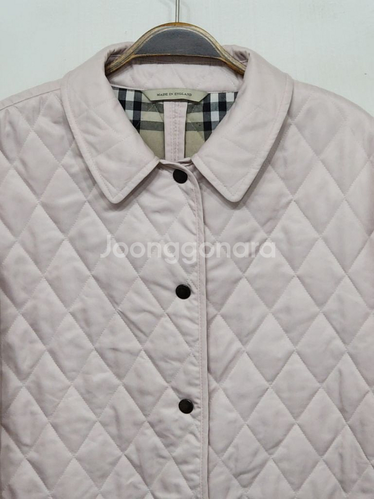 (XL) 버버리 퀼팅자켓 핑크 안감노바체크 누빔 영국판--1