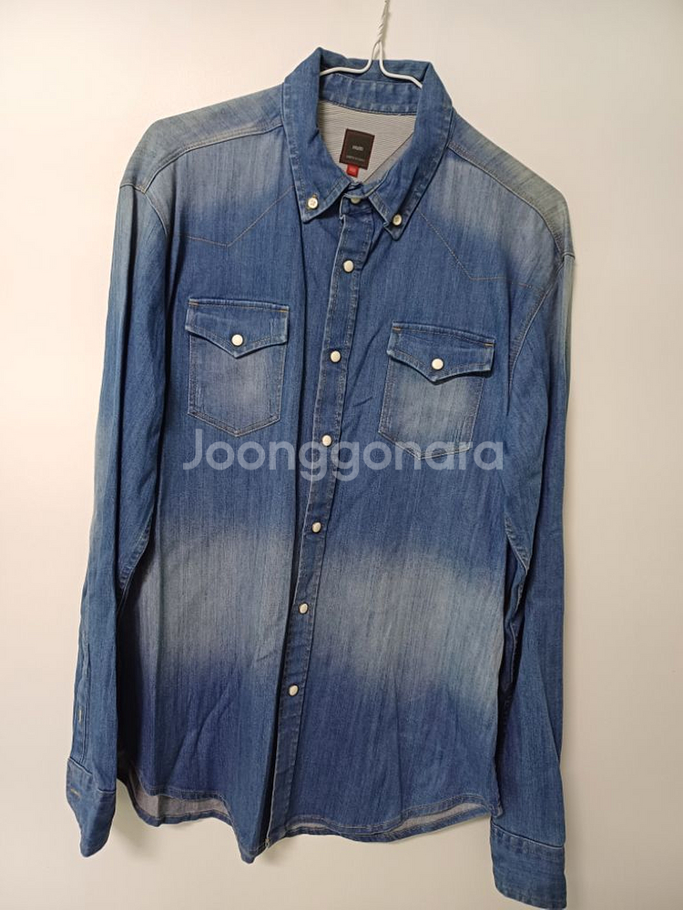 남성 HUM 데님 청남방 (사방스판100)--0