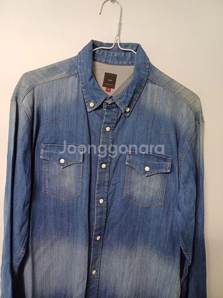 남성 HUM 데님 청남방 (사방스판100)--1