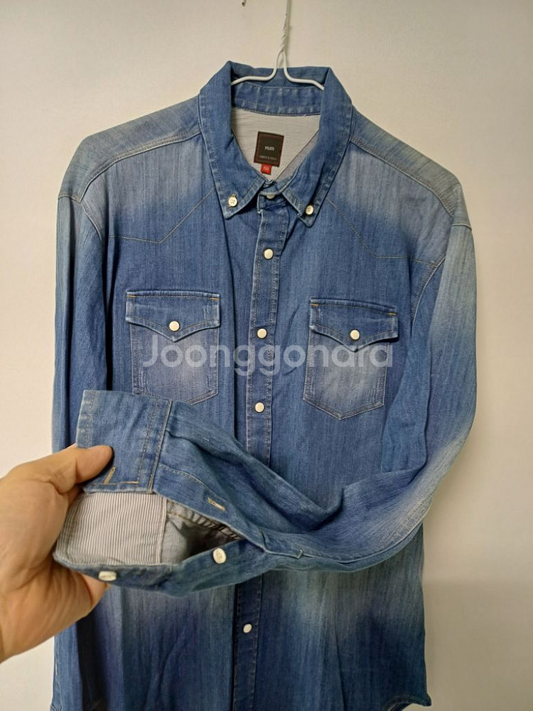 남성 HUM 데님 청남방 (사방스판100)--3