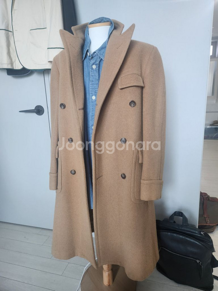 폴로 랄프로렌 카멜헤어코트 40s--9