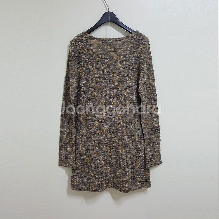 르누보 유니크한 알록달록 실뭉치 긴팔 롱니트--2