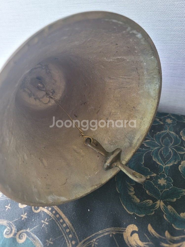 택포) 학교종 지름 18cm.동종.황동--2