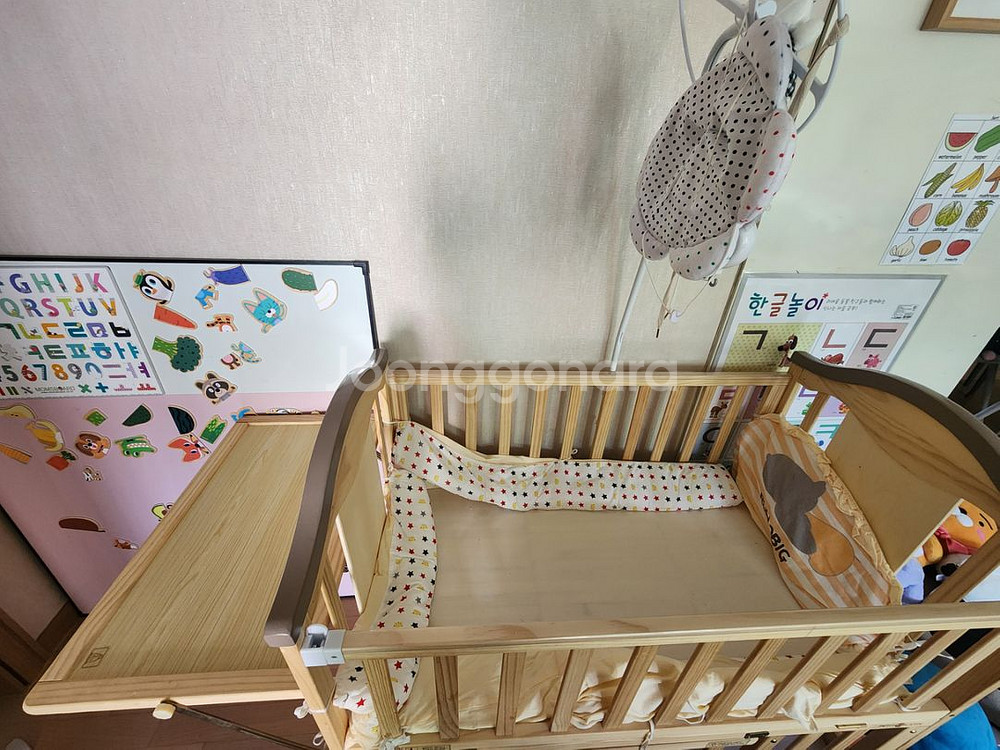 원목 아기침대팔아요^^--1