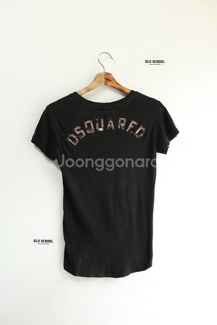 디스퀘어드 반팔 블랙티셔츠 S사이즈--3